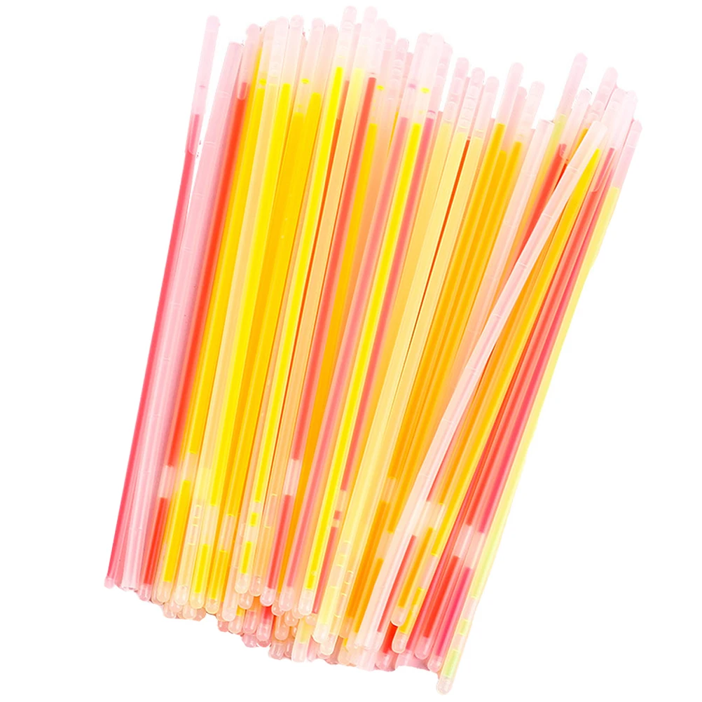 100 قطعة توهج العصي لوازم الحفلات الملونة ليلة LED أساور الاطفال اللعب مضيئة تفضل متوهجة الدعائم للتخييم عيد الفصح جديد