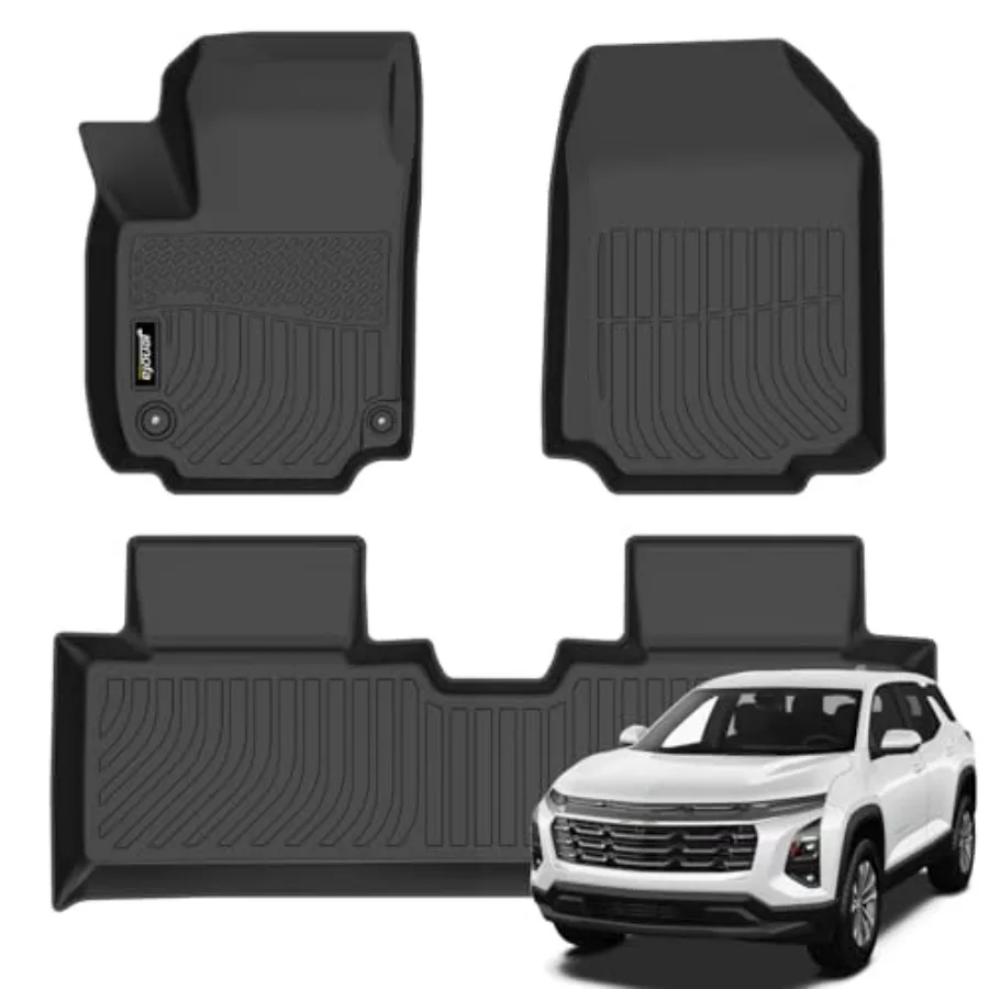 

Водонепроницаемые всепогодные автомобильные коврики для Chevrolet Equinox 2025-2026 (не для электромобилей) и GMC Terrain 2025-2026. Прочные автомобильные коврики-вкладыши.