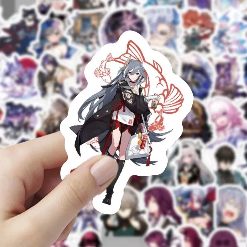 10/60Pcs Game Honkai: Star Rail Graffiti Stickers Phone Computer DIY March 7th Himeko Cartoon Sticker Fans Collections Gifts