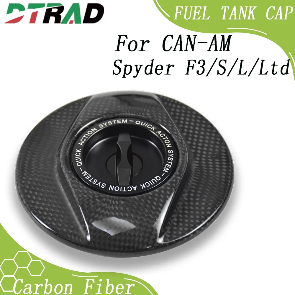 

New 3-Wheel Motorcycle Carbon Fiber Fuel Tank Cap Parts For CAN-AM Spyder F3/F3S/F3 L/F3 Ltd 2015-2025 Quick Lock Oil Filler Cap