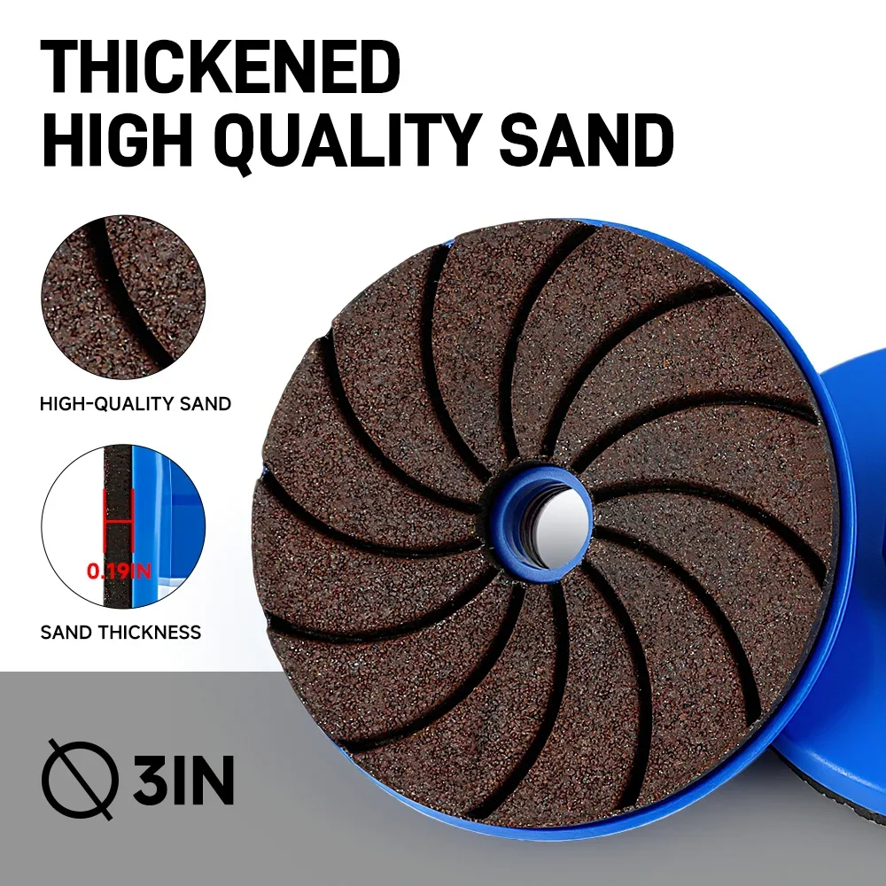 LOZLIN 3'' Inch Diamond Grinding Wheels Marble Polishing Pads Concrete Floor Polishing Pad Edge Chamfering Grinding Edge 80mm