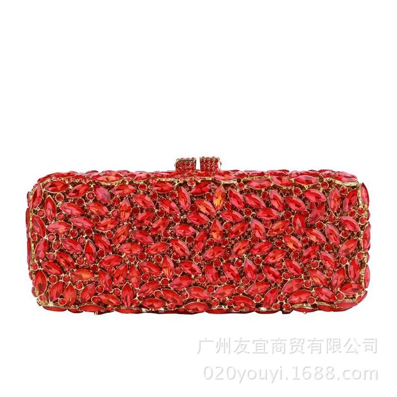 Crystal Clutch Bag Long Square Hard Box With Diamond Wallet Mini Dinner Bag Evening Handbag Luxury Handbags Hand Bags For Ladies