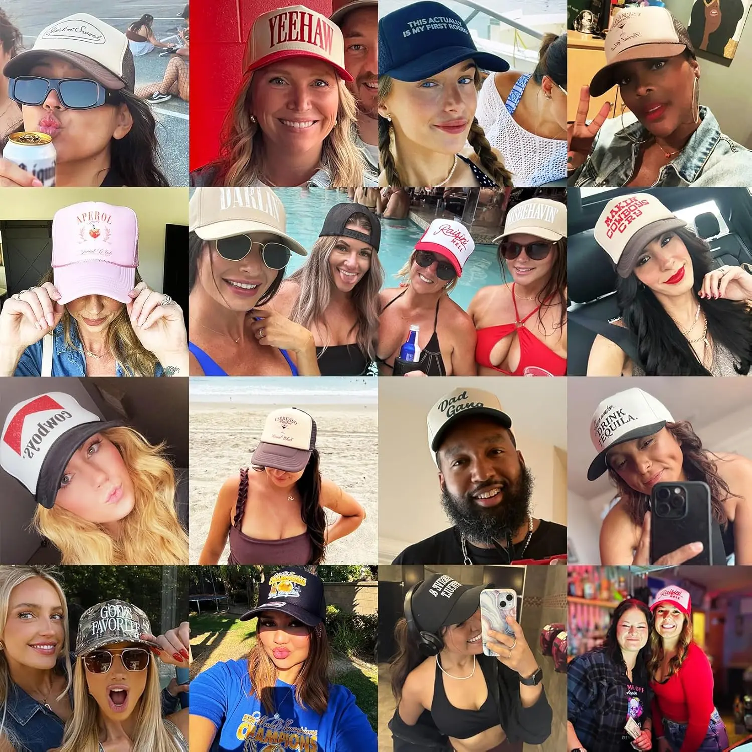 Make Heaven Crowded V2 Vintage Trucker Hat | Premium Adjustable Christian Snapback Baseball Hat for Men & Women
