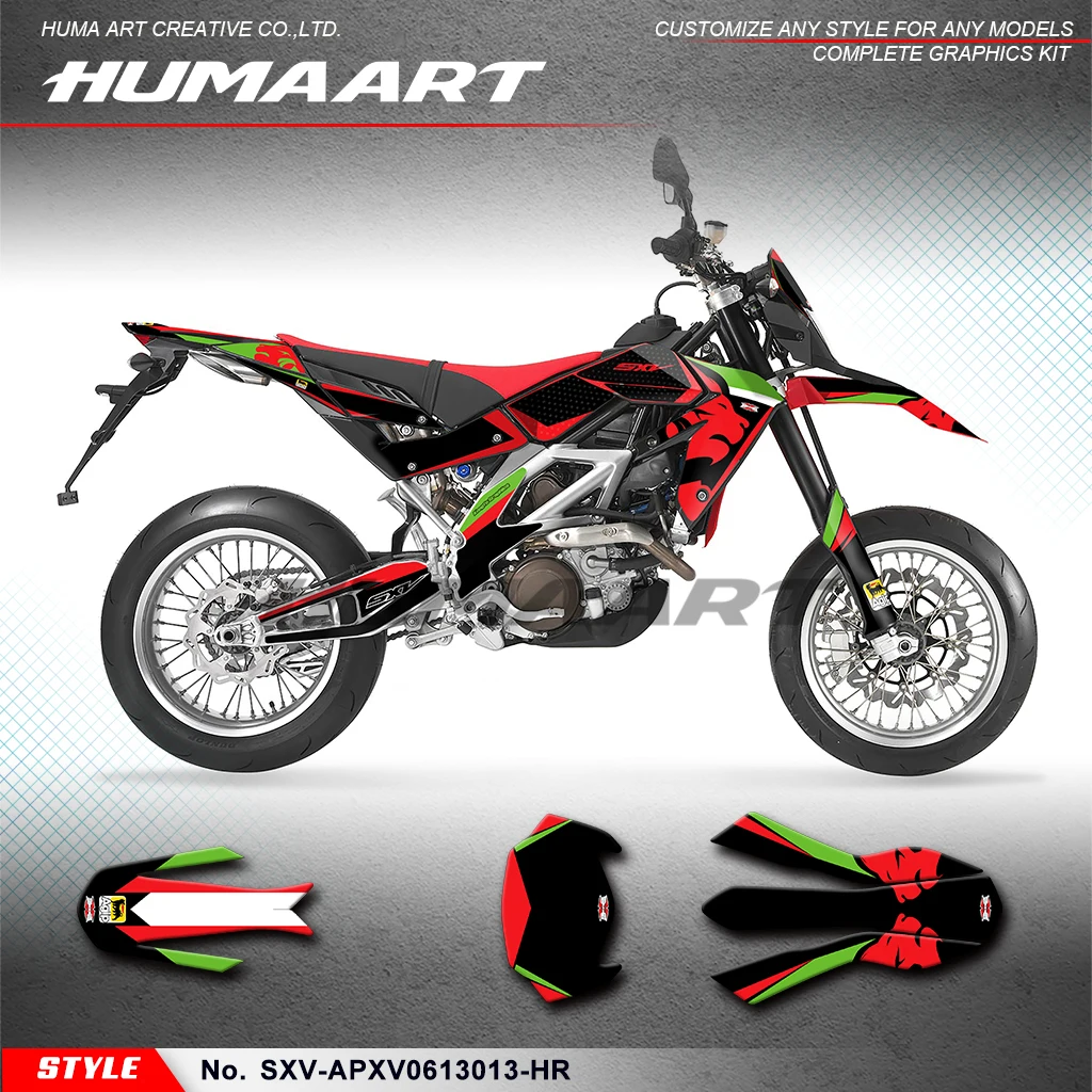 

Графический набор HUMAART Racing Sticker Skin для Aprilia SXV 450 550 2006-2013, SXV-APXV0613013-HR