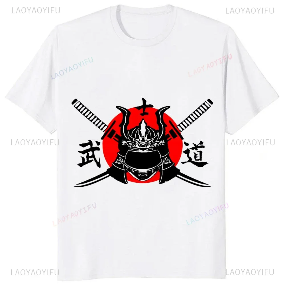 Printed Japanese Samurai Bushido Summer Trend Harajuku Short Sleeve Unisex Graphic Oversized T-shirt