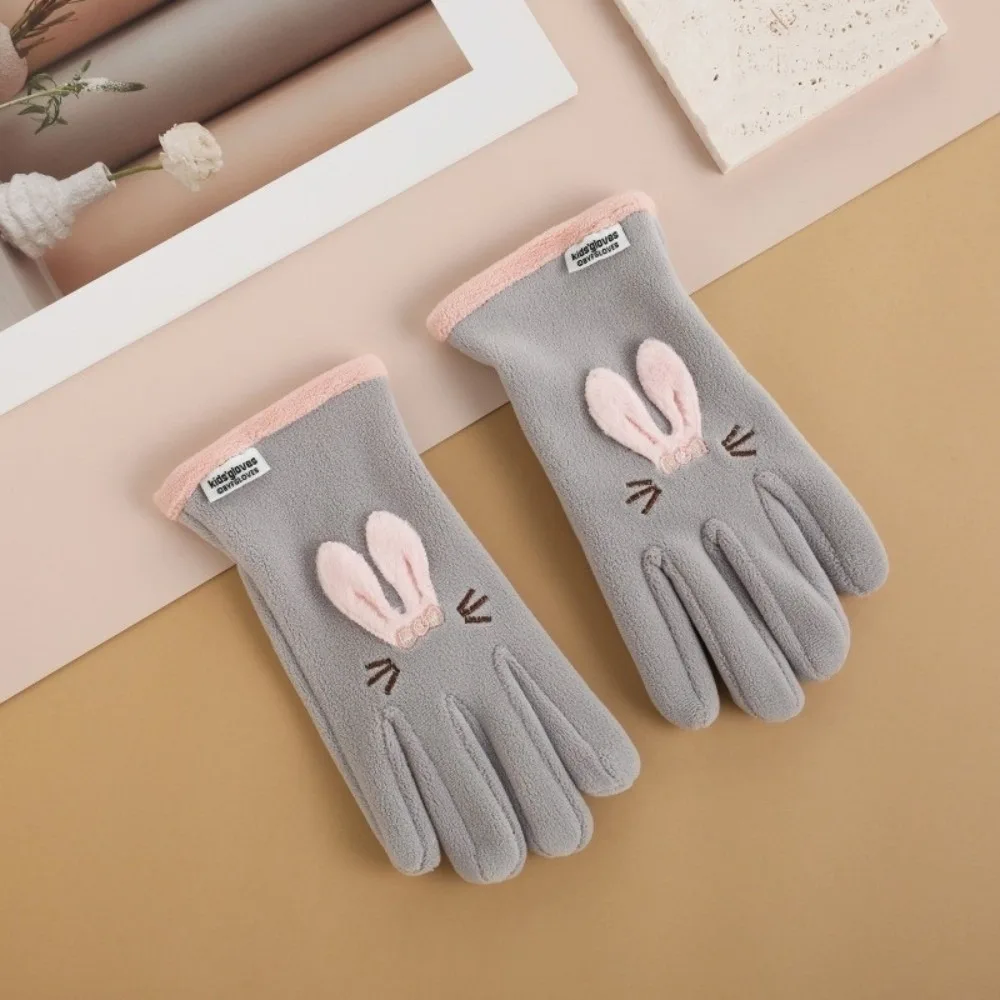 

Новые лыжные перчатки с милым медведем, флисовые зимние перчатки, морозостойкие ветрозащитные велосипедные варежки, осень и зима