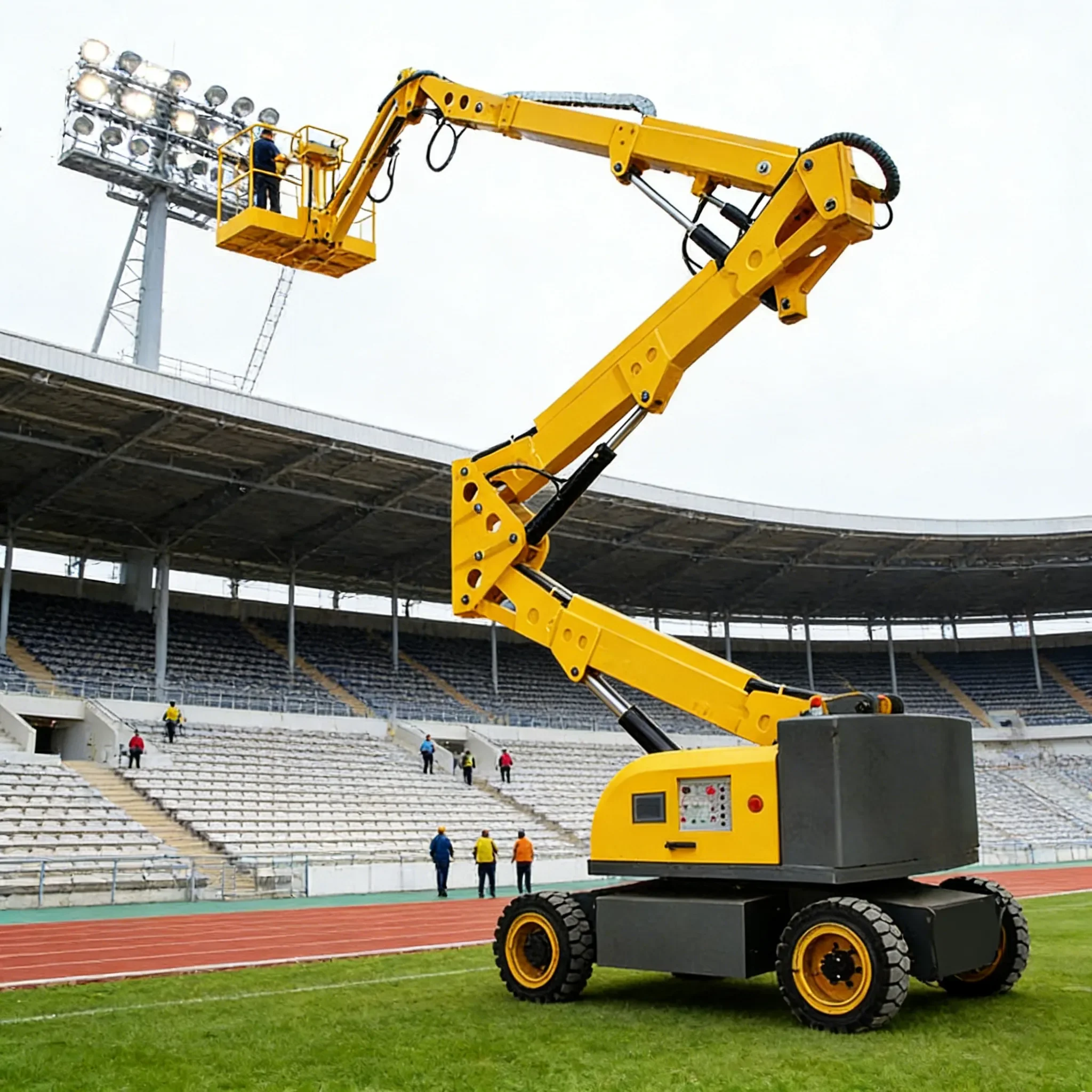 Stable Boom Lift Solid Chassis Balanced Platform For Safe Support In High Altitude Work