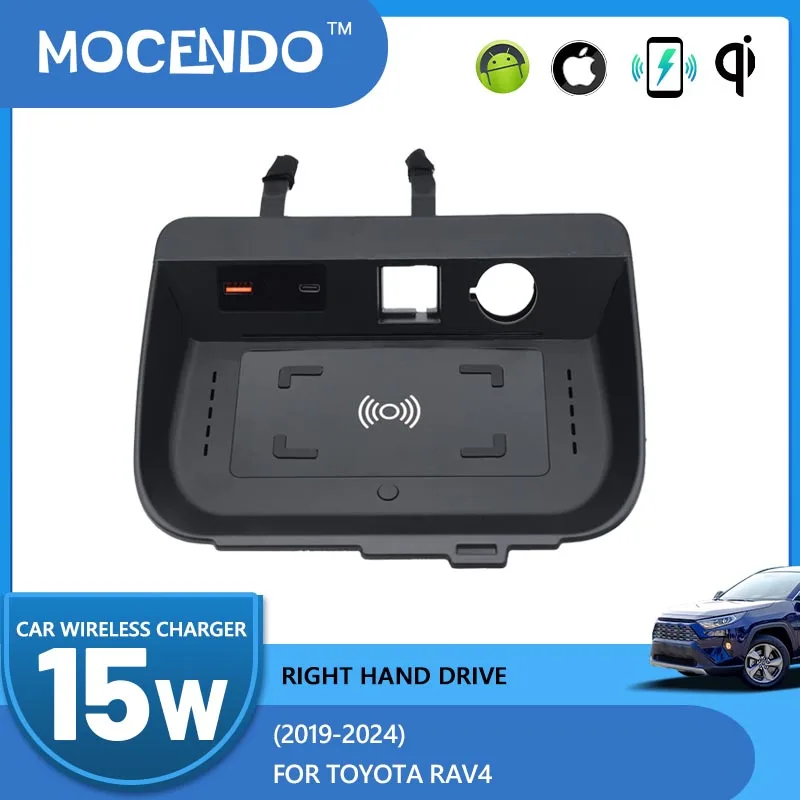 

For Toyota RAV4 RHD 2019-2024 Fast Car Wireless charger 15W Fast Phone Charging Accessories tools
