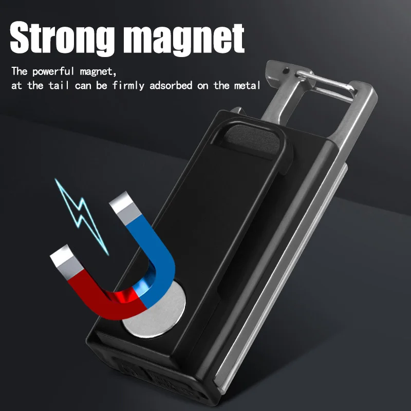 Magnetic COB LED Mini Portable Keychain Flashlight 500LM UV Light USB Type-C Rechargeable Multifunction Work Lamp Torch Lantern