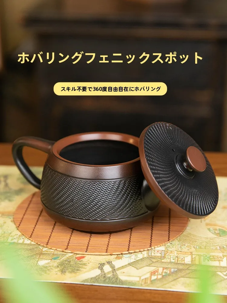 

Чайник ручной работы из фиолетовой глины Han Tiles для заваривания чая, китайский чайный набор Sle Cerc для домашнего использования, для заваривания чая Гунфу