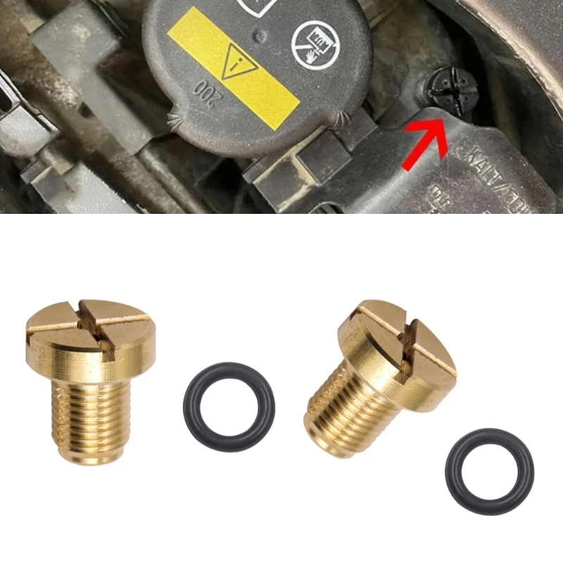 

Brass Bleeder Screw Quick Water Drainage Screw for E36 E39 E46 Radiator Overflow