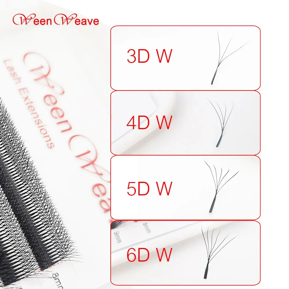 WeenWeave 3D 4D 5D 6D W Eyelash Extension Hand Woven Automatic Flowering Eyelashes Extensions Individual Lashes