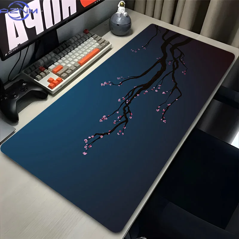 Japan Sakura Scenery Anime Pink Mousepad Gamer HD Printing Cherry Blossom Laptop Desk Mat Big Mouse Pad Keyboard Office Tablepad
