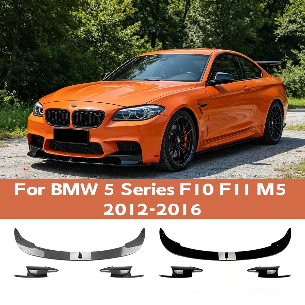 

Front Bumper Lip For BMW 5 Series F10 F11 Real M5 2012-2016 Car Front Bumper Spoiler Lip Diffuser Splitter Guard Body Kit Tuning