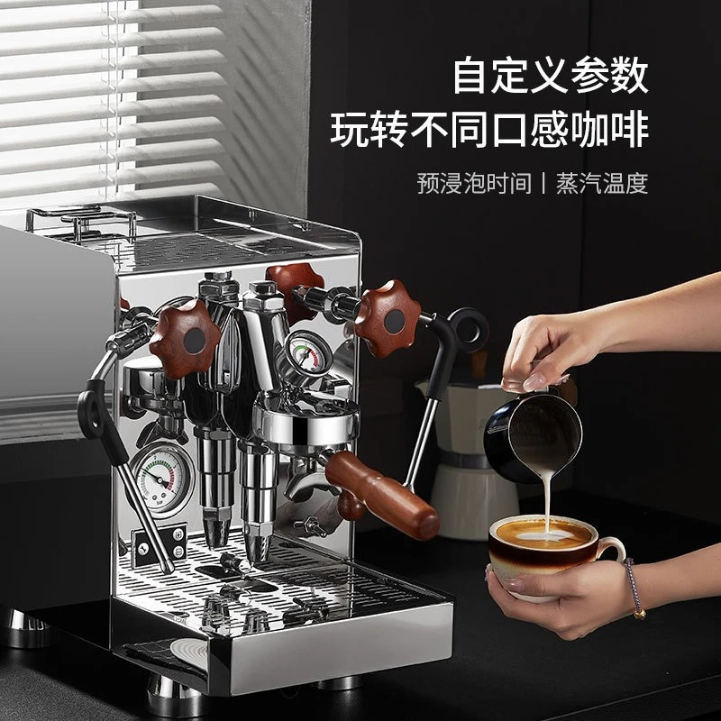 ماكينة القهوة التجارية، غلاية مزدوجة، بخار عالي الضغط، ماكينة إسبريسو شبه أوتوماتيكية #4