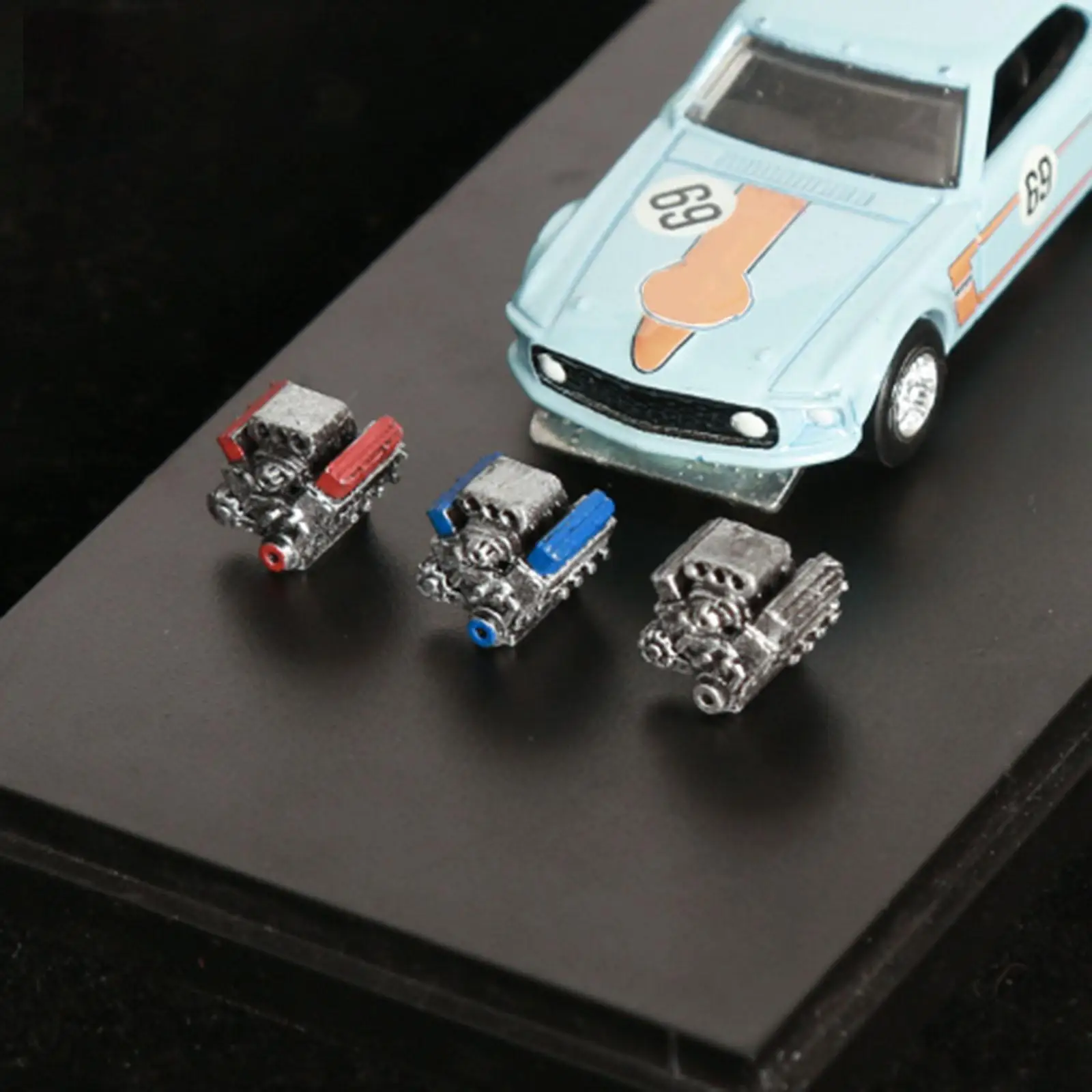 

Miniature Engine Model Plastic 1 64 Scale Workshop Equipment Ornament Realistic Diorama Decoration for Vehicle Collections