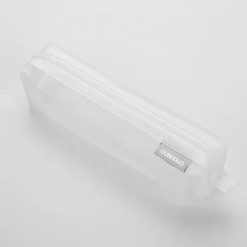 Mesh-Federmäppchen, transparent, Stifte-Beutel, niedlich, einfach, ästhetisch, Tasche, Organizer, Büro, Schulbedarf für Studenten, Schreibwaren – Detail 7