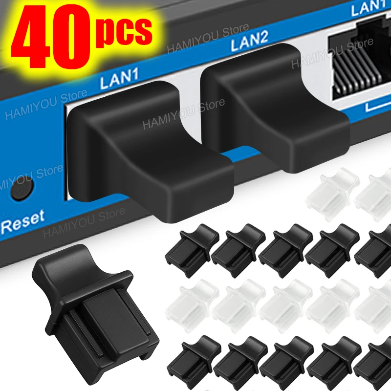 Rj45 tampas de poeira tampões de poeira de silicone ethernet lan porta protetores para rede swticher roteador hub computador anti-poeira plug