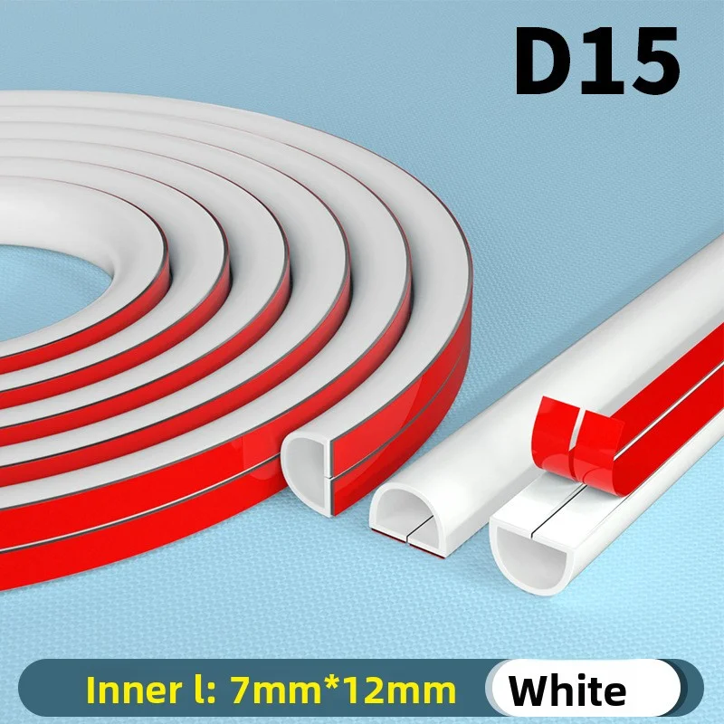PVC Cable Conduit Non Drilling Concealer, Flexible Cable Cover Channel Concealer for TV Wall Table Cable Management