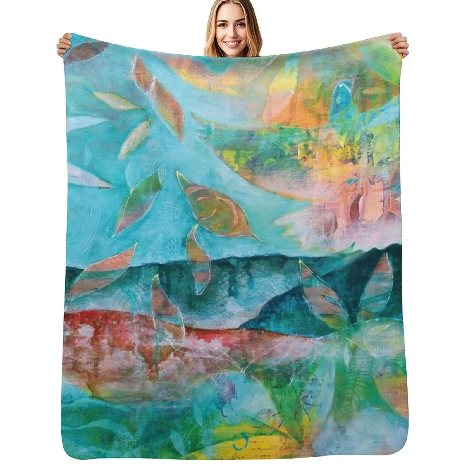 New Hope Sunrise Throw Blanket Bed Sleeping Bag Camping Weighted Giant Sofa Decoratives Blankets
