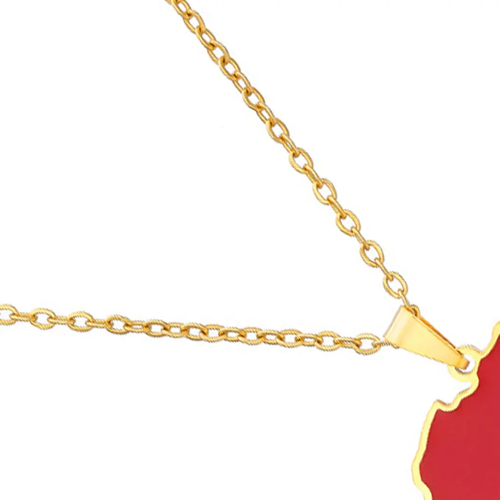 3.8 سنتيمتر الهيب هوب أفريقيا قلادة على شكل خريطة قلادة مجوهرات المغرب خريطة العلم قلادة قلادة الإكسسوارات الأنيقة