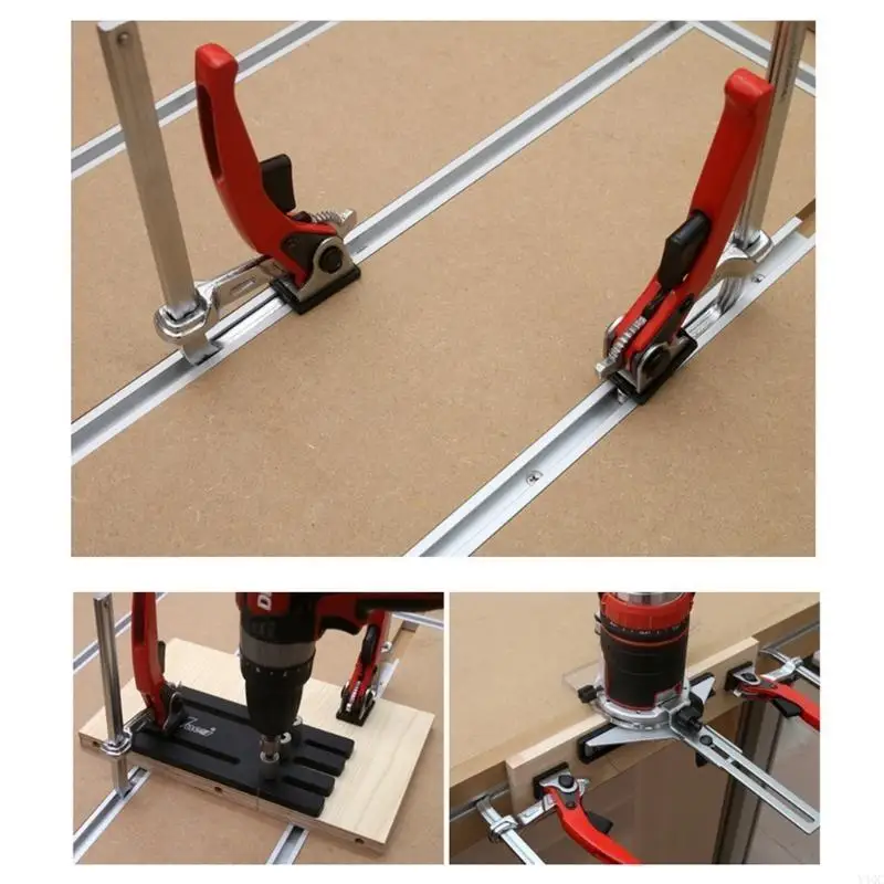 Aluminium T-Slot Track Miter Jig Tool T-track Slide For Woodworking Router Y4QC