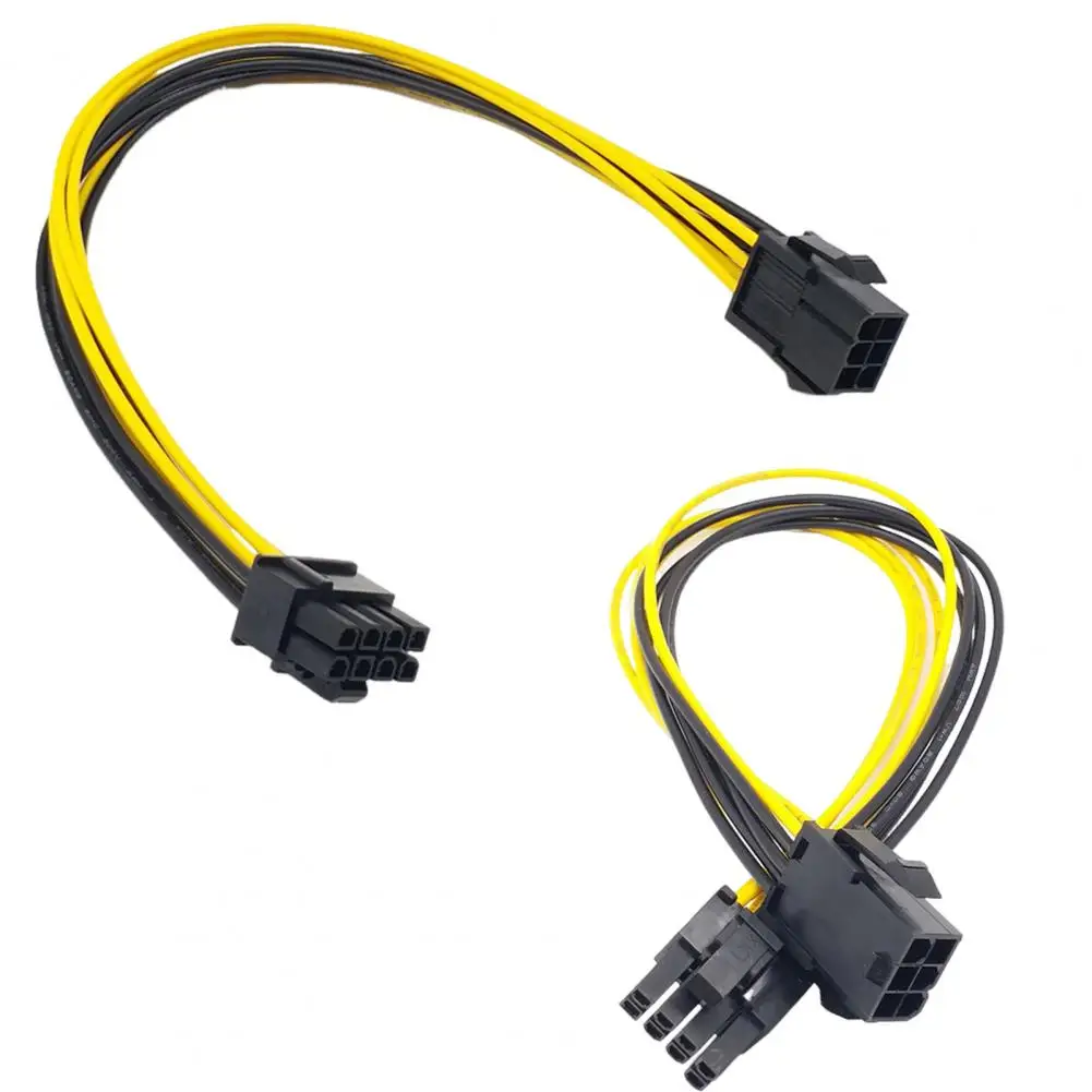 Gpu Power Cord 6 Pin Female to 8 Pin Male Pci Express Power Converter Cable Graphics Card Extension Cord Computer Video Gpu