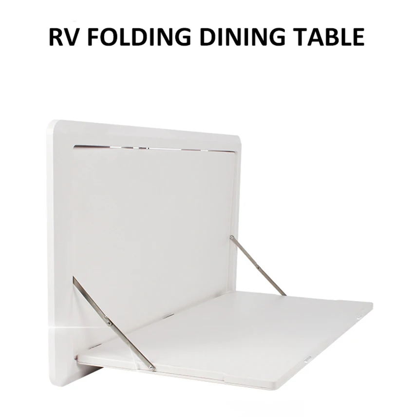 RV Outdoor Lighted Folding Plastic External Tilt Dining Table With lock Exterior Side-mounted Motorhome Caravan Accessories