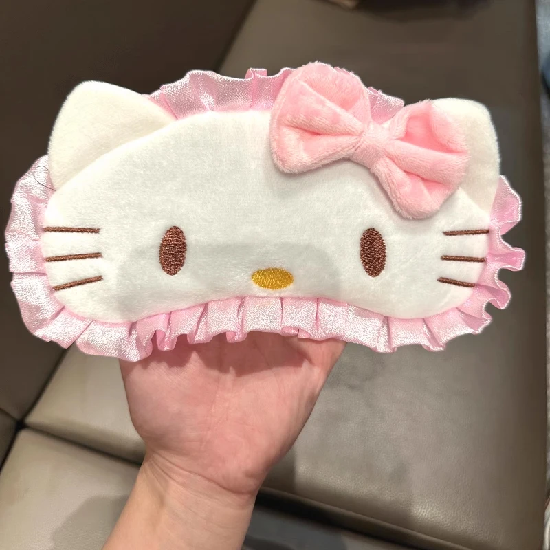 لطيف سانريو الكرتون مرحبا كيتي قناع عين أنيمي الطرفية أفخم بلدي ميلودي وسادة عين اليابانية Kawaii الفتيات النوم قناع عين الهدايا