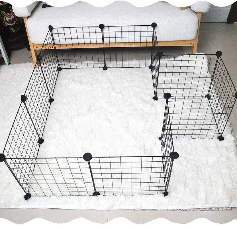 

Foldable Pet Playpen, Iron Fence Kennel, Puppy Exercise Cage, Small Animal House, Portable Pet Supplies for Dogs and Rabbits