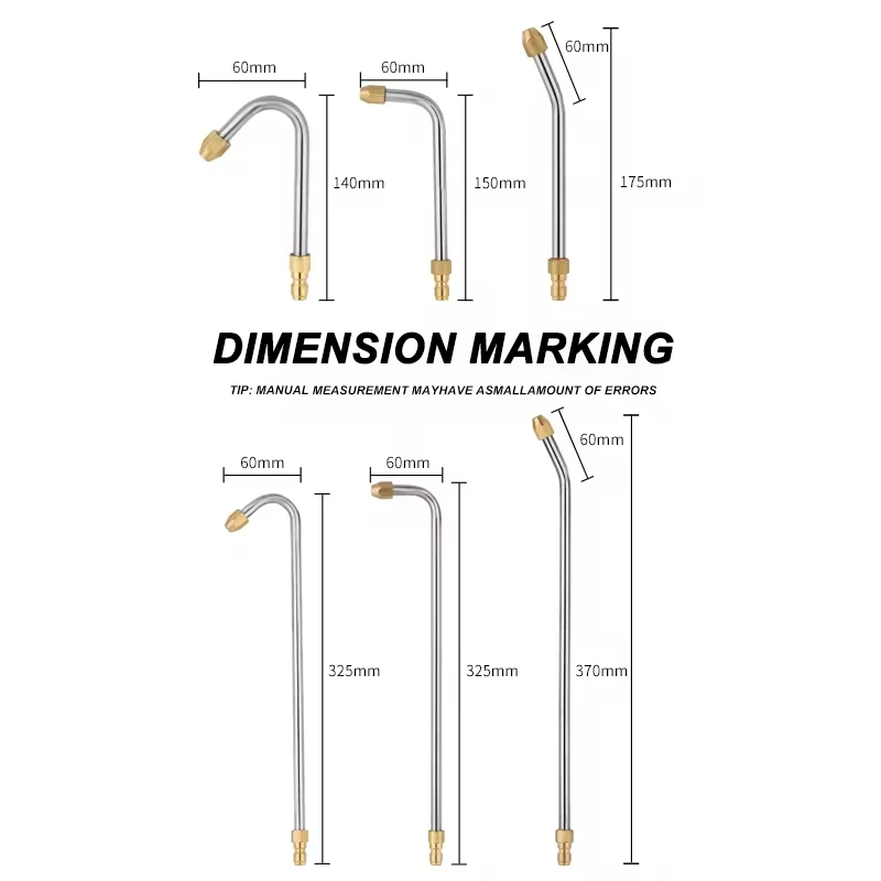 Imagem -05 - Multi-angled Metal Rod Jet Lance Lavadora o Pistola de Água Varinha Extensão Limpador Lavadora do Carro Tamanhos de Alta Pressã