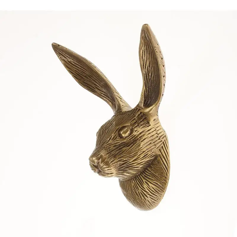 

Brass Hook Animal Rabbit Hooks Wall Entrance Coat Hat Home Decoration Accessories Wall-mounted Ornaments