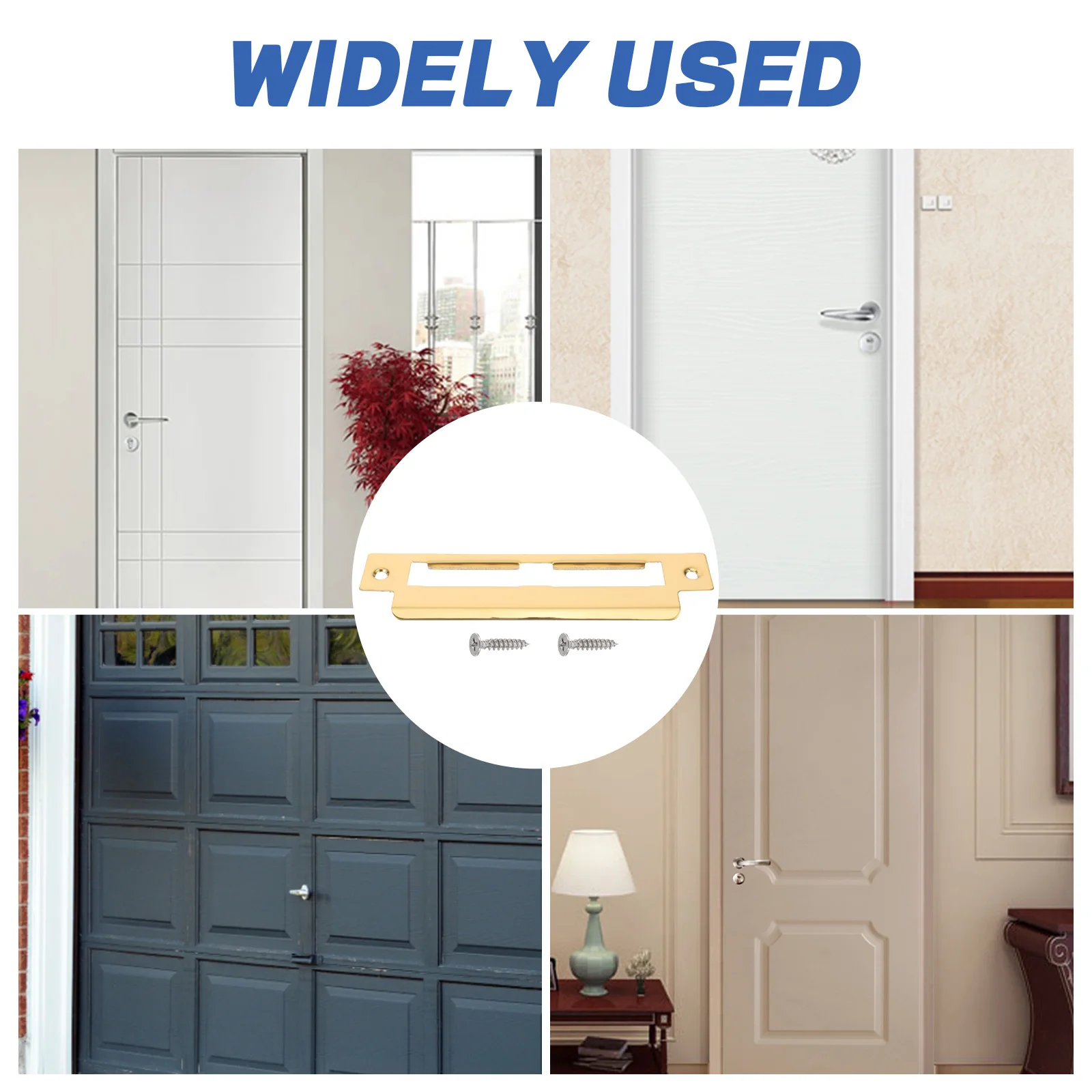 Türschloss-Zubehör, Riegel, Schutzplatte, Riegelabdeckung, Füller, Edelstahlverstärkung