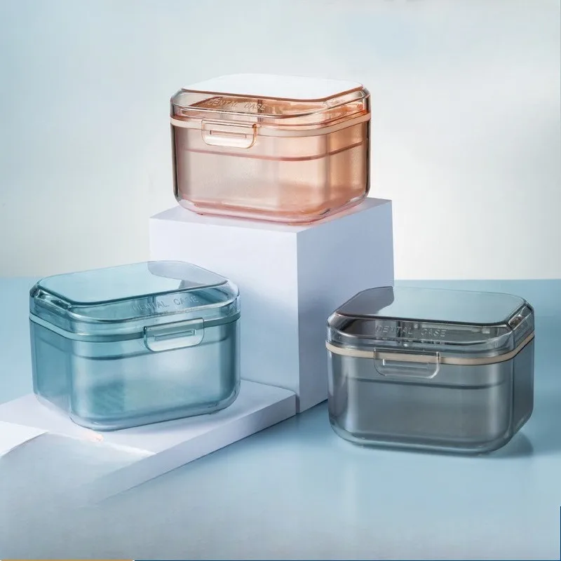 

Cleaning Box Invisible Holder Drain Layered Portable Storage Box Braces Box Cross-border Braces Storage Box Dentures