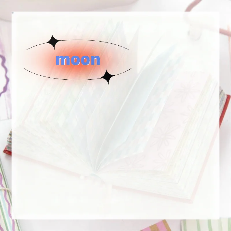 Moonlight Wish Book Series Memo Pads 100Pcs Thick Exquisite Paper for Planner Insert Scrapbooking Student School Supplies