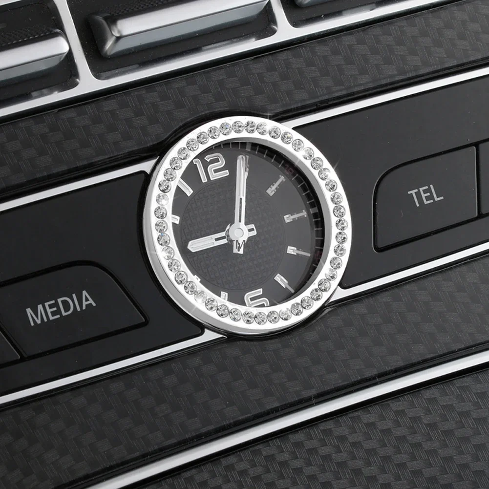 For Mercedes Benz C E S CLS GLC Class W205 W212 W213 W222 W218 X253 Car Accessories Central Clock Watch Ring Trim Diamond Cover