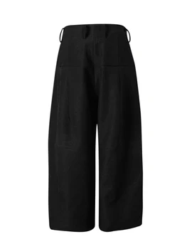 [LANMREM] 2026 Winter New Thick Warm Pants For Women High Waist Pleated Wide Leg Trousers Office Lady Clothes Minimalism 26C967 6