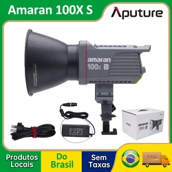 【Do Brasil】Aputure Amaran 100X S Bi-Color 2700-6500K 100W LED Video Light Photographic Strobe Lighting Build-in 9 FX Light Effec