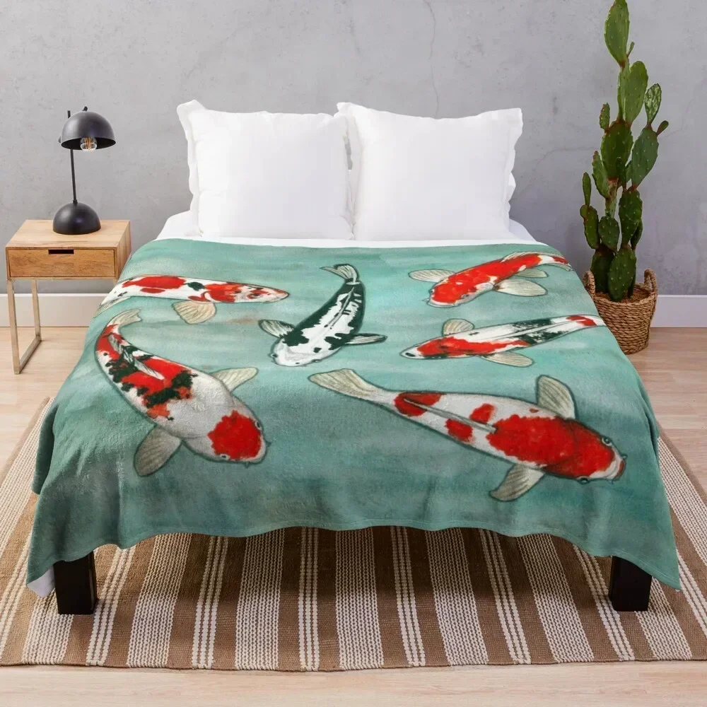 

Le ballet des carpes koi Throw Blanket for babies christmas decoration Baby For Baby Blankets