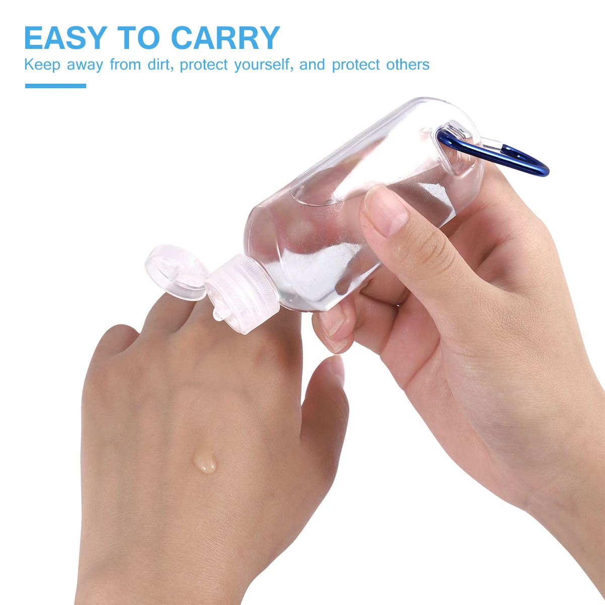 

Refillable Bottles Hand Fluid Bottle Travel Refillable Bottles With Hook Press Filling Face Wash Lotion Sun Cream Eco Durable