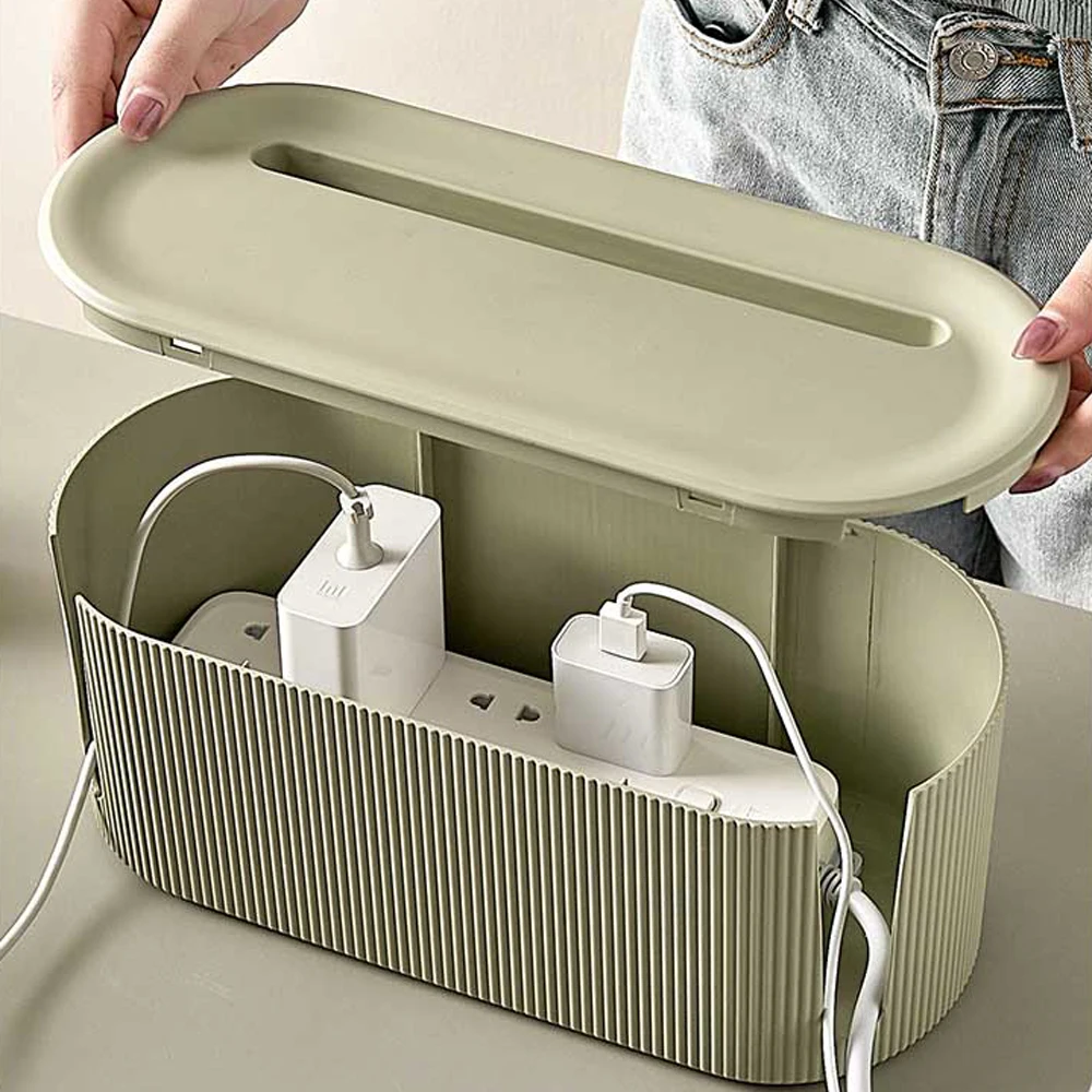 Large Plug Board Storage Box Cable Wire Organizer Case Socket Wireless WiFi Router Bracelet Desktop Data Line Plug Holder Shelf