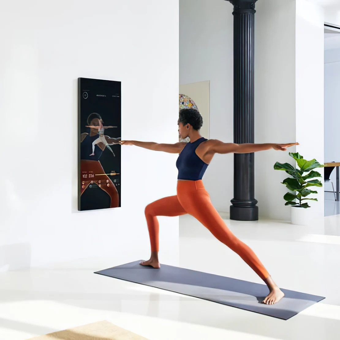 43 Inch Lcd Screen Yoga Mirror Display Gym Smart Fitness Mirror