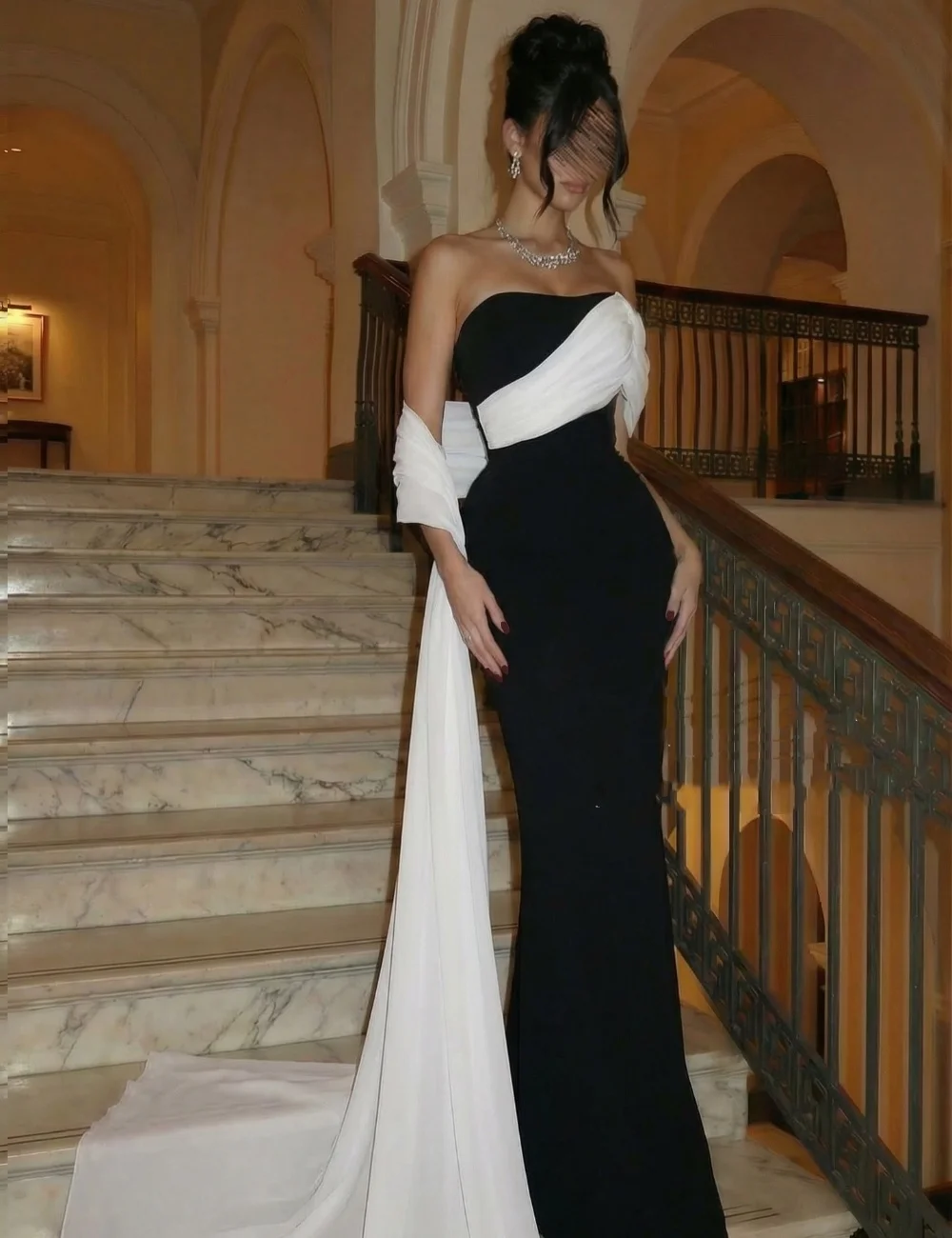 

Customized Modest Fashion Black Jersey Pleat Ruched Mermaid One-shoulder Long Dresses Evening Dresses for Woman