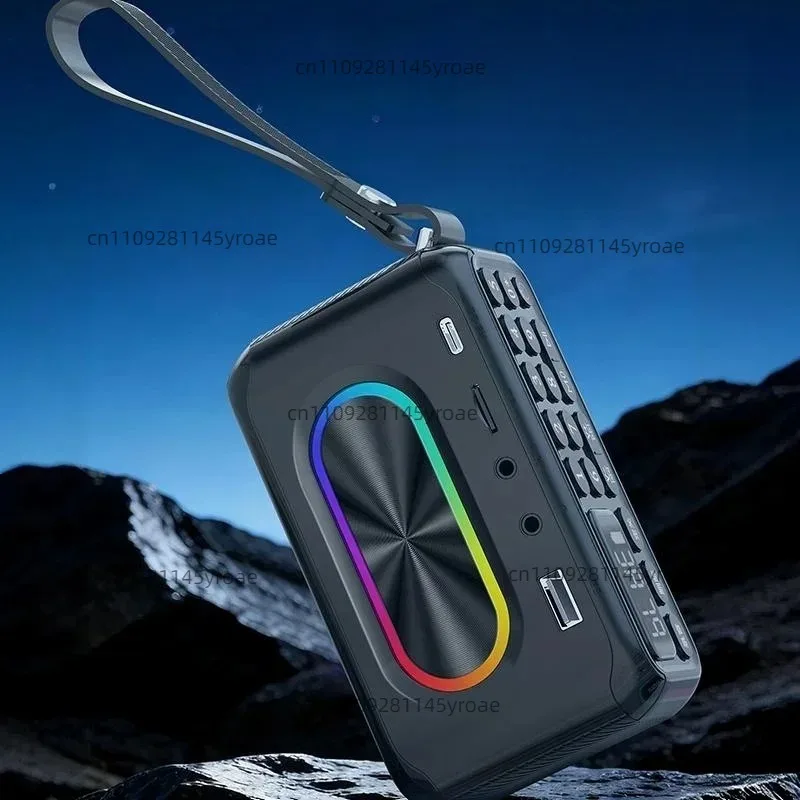 F81 Wireless Audio Speaker, RGB Atmosphere Light, Convenient Desktop Mini Loudspeaker, Supports Button Selection