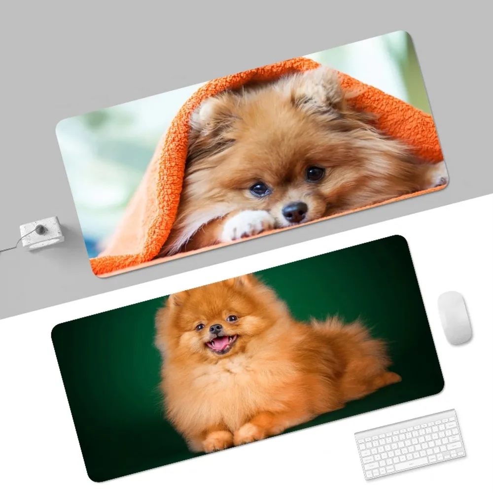 Cute Pomeranian Dogs Anti-Slip Speed Version Game Computer Keyboard Office Table Mat Gaming Mouse Pad