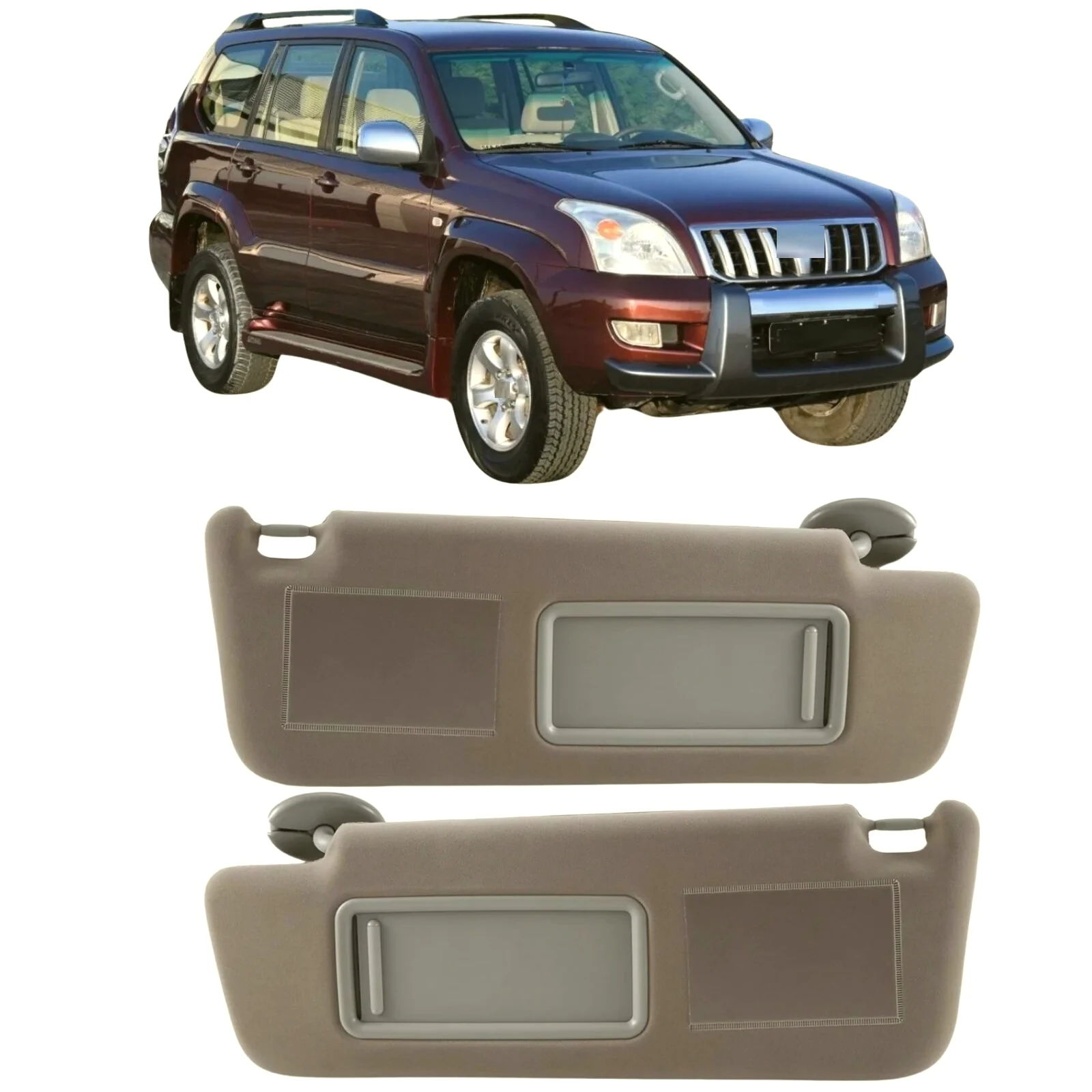 

For Toyota Land Cruiser J12 For Prado LC120 2002 2003 2004 2005 2006 2007 2008 2009 Left Driver Right Passenger Car Sun Visor