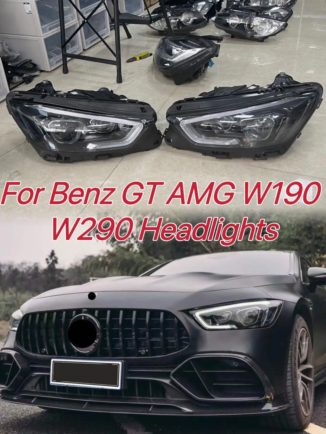 For Benz GT AMG W190 W290 Headlight Assembly Applicable Year 2018-2020 Auto Lighting Systems Headlight