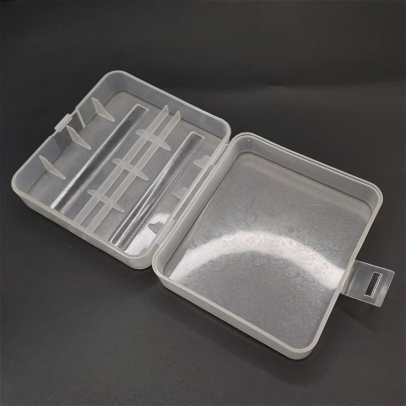 1 шт. коробка для хранения батарей из полипропилена для плоской головки 26650, односекционная или двухсекционная, матовый белый