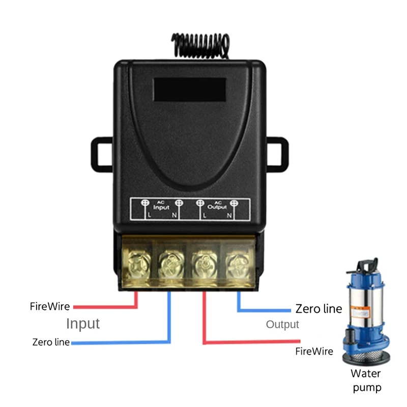 High Power 433Mhz Wireless Remote Control Switch 220V 30A 1CH RF Receiver Module Transmitter For Light LED