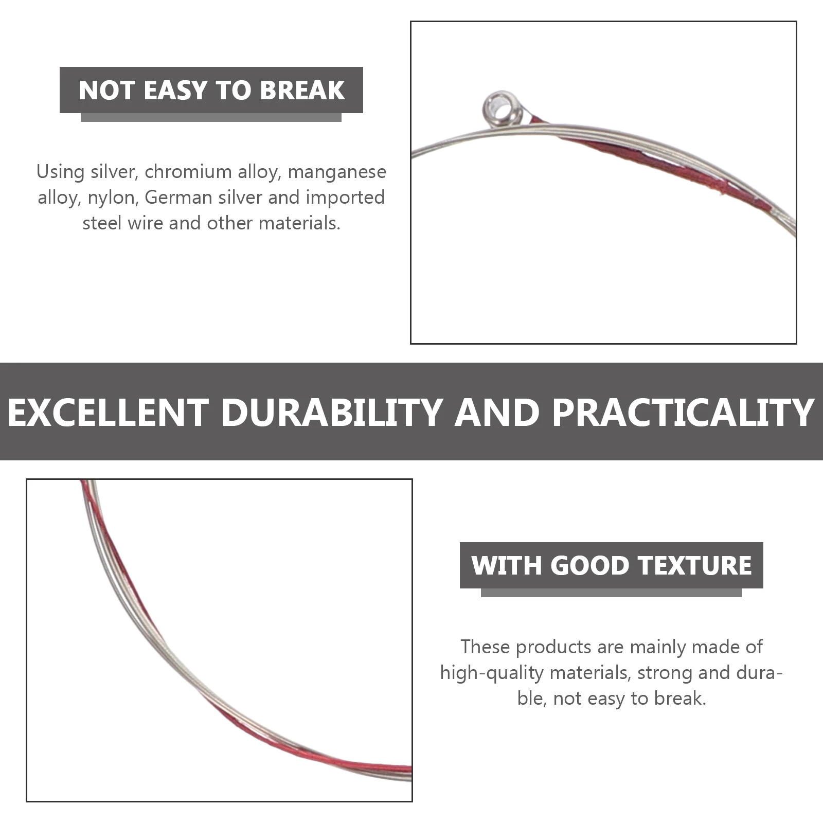

4 Pcs Middle Ruan Strings Zhongruan Accessories Supply Parts Alloy Material Instrument Accessory